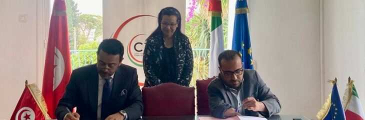 signature d'accord avec la chambre de commerce tuniso italienne